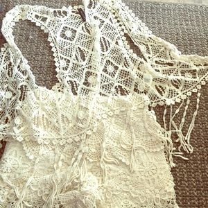 Two pice lace coverup